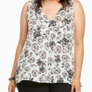 Torrid FLORAL PRINT GEORGETTE TANK TOP